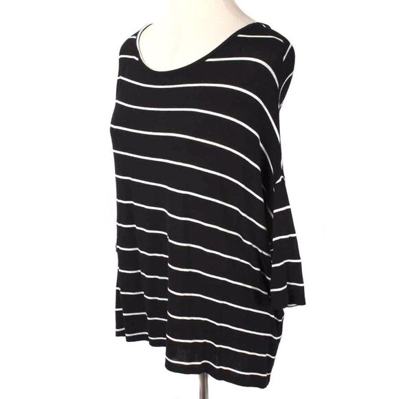 NATION LTD Black & White Striped ‘Monroe’ Oversized Knit Top One Size Fits Most - Picture 3 of 8